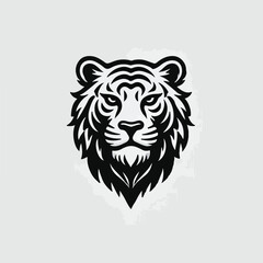 Fototapeta premium logo tiger, vector, simple, illustration