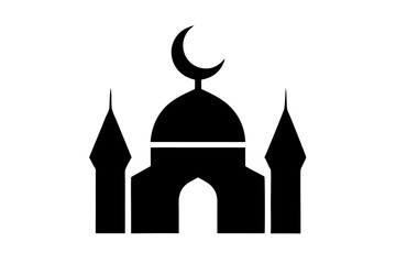 silhouette of mosque