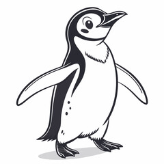 Fototapeta premium penguin on a white background