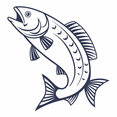 fish on a white