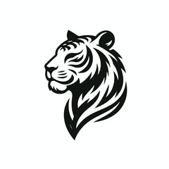 Obraz premium logo tiger, vector, simple, illustration