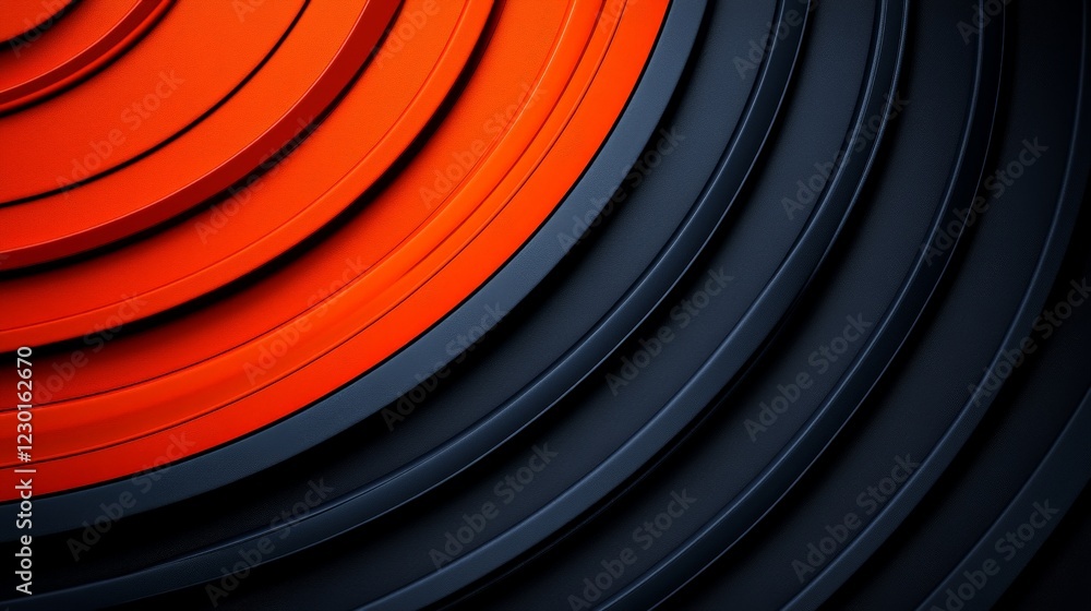 Poster abstract red and black concentric circles: a captivating image featuring concentric circles in vibra