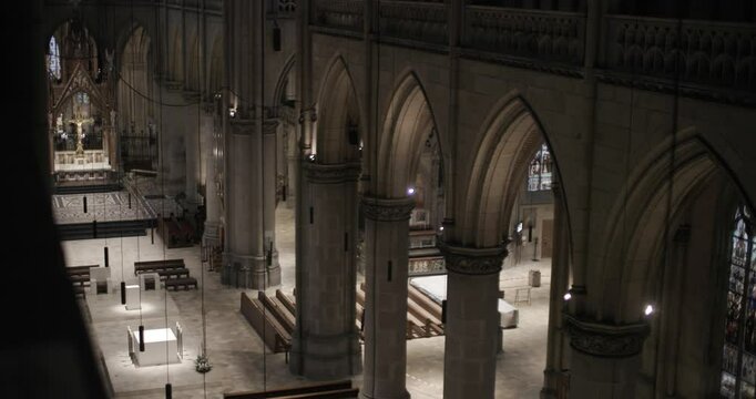 chancel in catholic cathedral of Linz