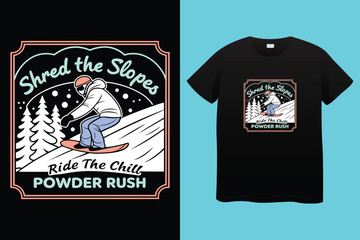 Snowmobile extreme sport vector illustration, perfect competition event logo also t shirt design