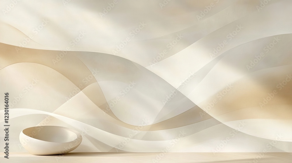 Poster subtle abstract geometric patterns enhance sophistication.