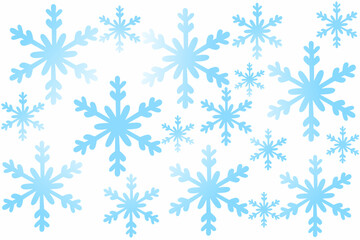 seamless pattern of snowflakes with white background