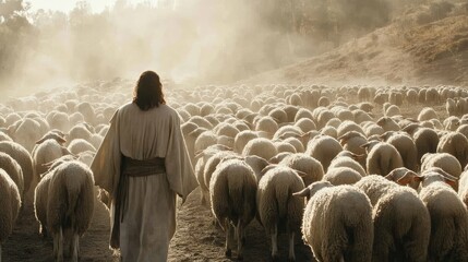 The shepherd's love transcends the flock for the sake of the lost sheep.