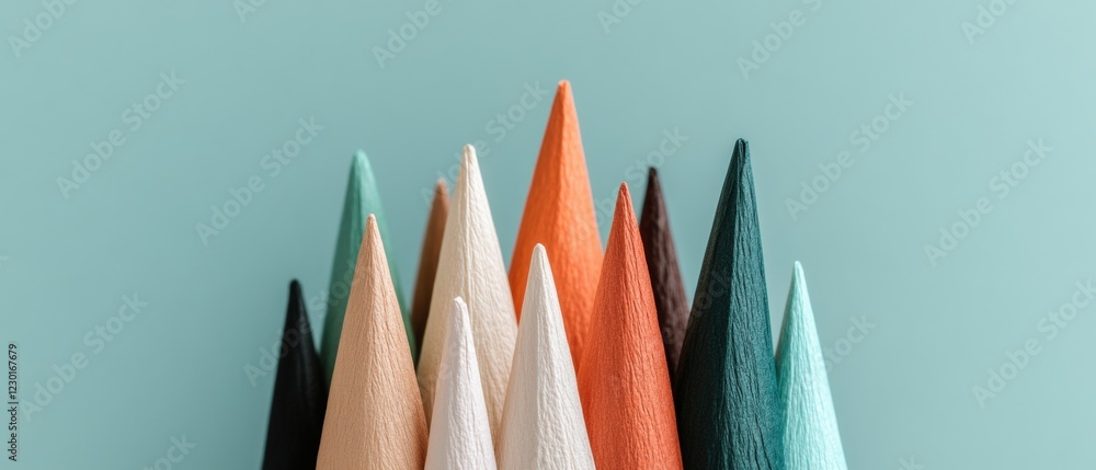 Poster contemporary gradient paper peaks colorful textured display for inclusive branding and creative work