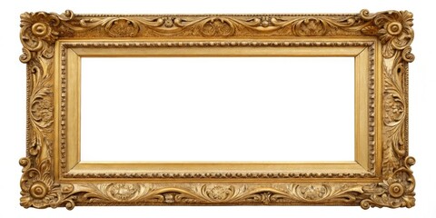 Ornate gold picture frame with gilded details and a luxurious feel, luxury home decor, luxurious feel