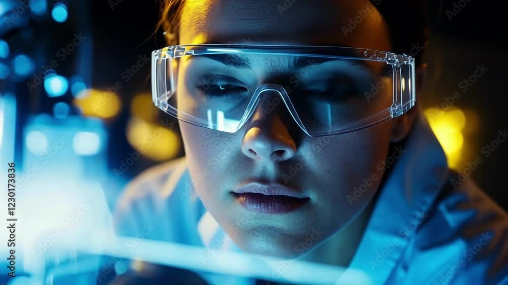Poster a closeup of a worker analyzing intricate parts produced by a nextgen robotic assembly arm their fea