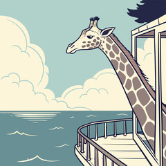 Obraz premium giraffe in the desert