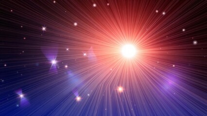 Naklejka premium Radiant Starburst Cosmic Energy and Light Abstract Background