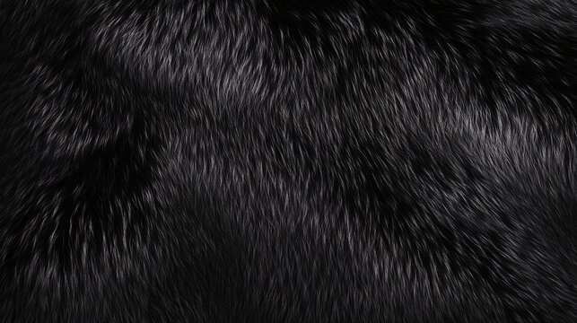 A vector illustration of a velvety panther fur texture in deep black with subtle sheen.