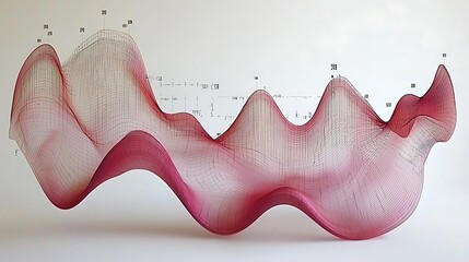 Abstract Red Data Wave