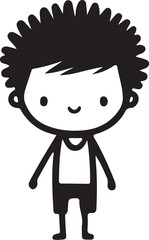 little child with smile cartoon