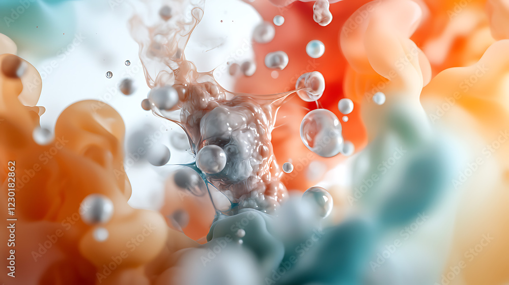 Poster startup founders collaborating with ai-generated designs innovative workspace abstract visual art dy