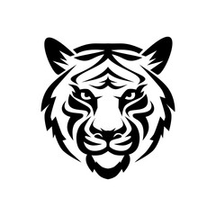 Luxury and elegant tiger logo design concept. Tiger head sketch vector illustration.