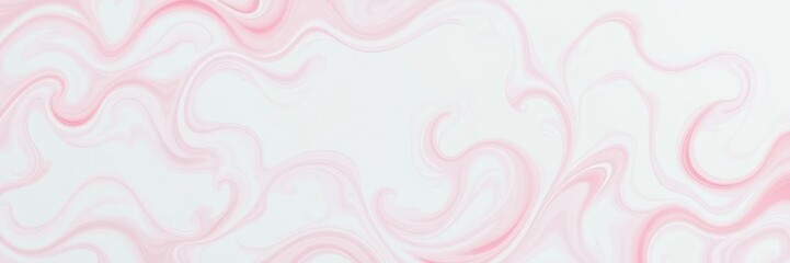 Obraz premium Pastel pink and white swirls blend together in a beautiful abstract pattern on a plain white surface, soft gradients, white background, soothing design