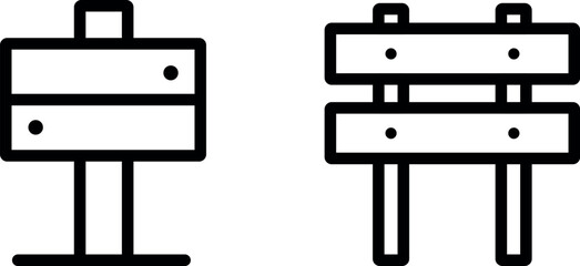 Elegant Wooden Post Vector Icon – Minimalist and Rustic Design