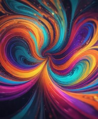 Fototapeta premium Psychedelic swirls of color in a blurred effect , blur, bold , playful