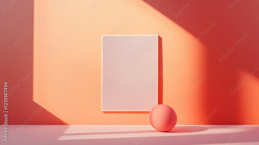 Aufkleber pastel neon futurism mirror display with holographic glow on textured wall - modern visual design fo