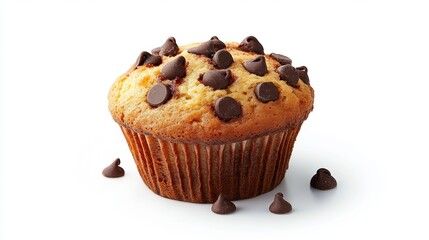 Delicious Chocolate Chip Muffin with Semi-Sweet Chocolate Chips