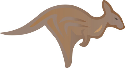 Kangaroo logo icon vector white background .