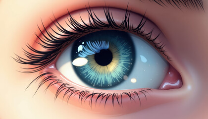 High-resolution image of a woman’s vibrant blue eye reflecting the importance of eye health on World Glaucoma Day.