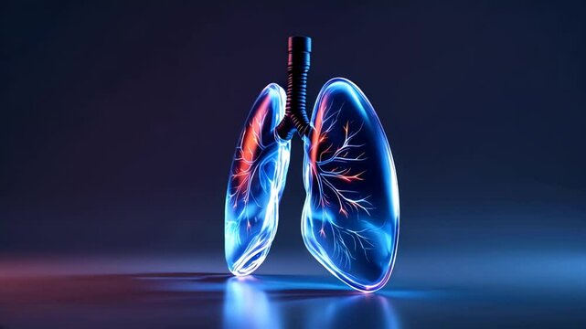 Glowing Lungs: A Breathtaking 3D Animation of Respiratory System Anatomy