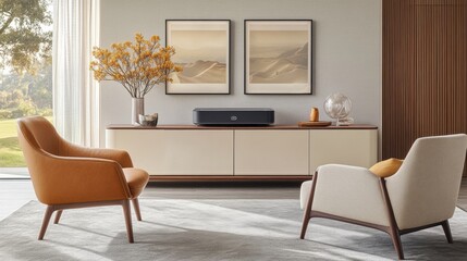 Modern Living Room with Stylish Furniture and Elegant Decor