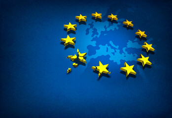 European Union crisis and Europe economic or Eurozone stagnation including France Germany Italy economy and EU security concerns and political Euro or Europeans issues