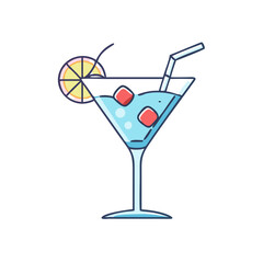 cocktail icon, cocktail vector illustration-simple illustration of cocktail, perfect for cocktail logos and icons