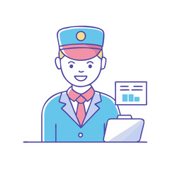 concierge icon, concierge vector illustration-simple illustration of concierge, perfect for concierge logos and icons