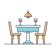 dining table icon, dining table vector illustration-simple illustration of dining table, perfect for dining table logos and icons