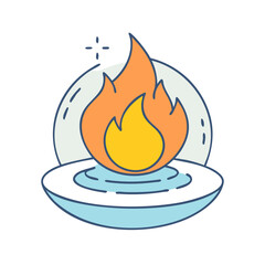 fire pit icon, fire pit vector illustration-simple illustration of fire pit, perfect for fire pit logos and icons