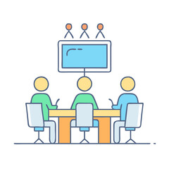 meeting room icon, meeting room vector illustration-simple illustration of meeting room, perfect for meeting room logos and icons
