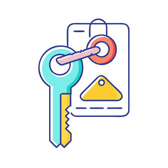 room key icon, room key vector illustration-simple illustration of room key, perfect for room key logos and icons