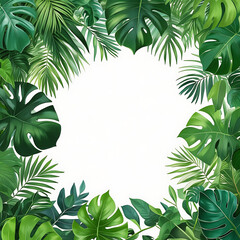Vibrant Tropical Foliage Arrangement Perfect for Nature-Themed Marketing, Eco-Friendly Ads, and Biophilic Design
