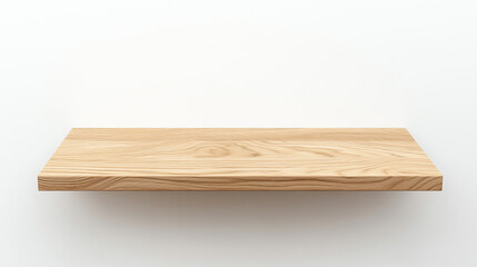A light oak wood plank with a subtle, linear grain pattern displayed on a plain white background top view emphasizing minimalism technology tone colored pastel