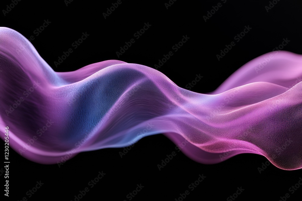 Poster Holographic Aesthetic Waves Abstract Vivid Mesh for Cutting-Edge Digital Marketing and Immersive Tech Interfaces - Fluid Data Visualization for Creative Industries