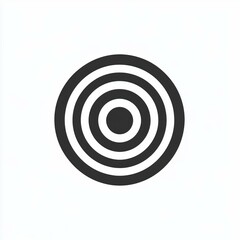 Concentric black circles on white background