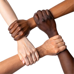 Cropped image of man hand against white background