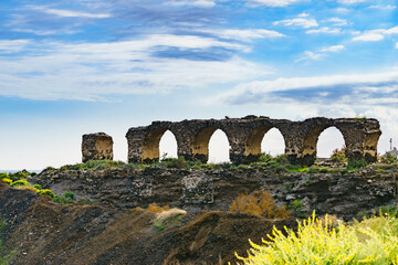 Ruins on coast, Villaricos Andalusia in Spain