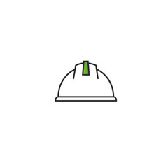 Construction helmet icon flat vector design