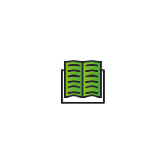 Book icon flat vector design