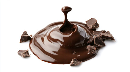 Artistic Chocolate Drip Design Isolated