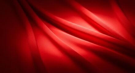 Dramatic Red Fabric Drapes Elegant Textile Background Smooth Silk Texture
