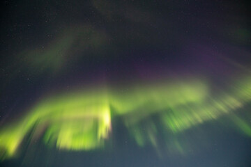 Beeindruckende tanzende Nordlichter am Himmel in Norwegen