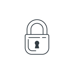 Padlock icon symbol vector illustration isolated on white background