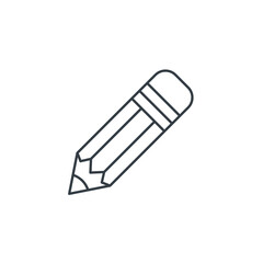 Pencil icon symbol vector illustration isolated on white background